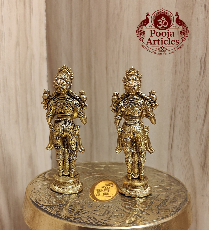Panchaloha Paavai Vilakku (2 pcs) 2.2 Inch Pooja Articles