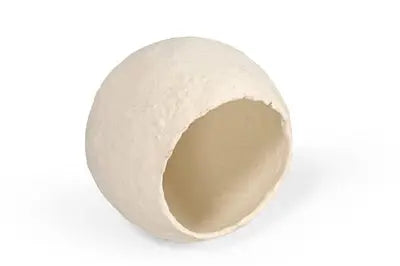 Paper Mache Pendant Light - Off-White Recycled Paper | Small or Large - Villa Decor & Design