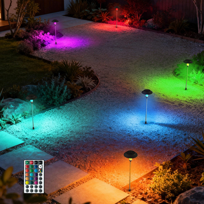 Pathway Lights with Remote, Black, IP65 - [lohasled]