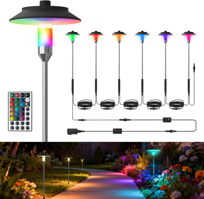 Pathway Lights with Remote, Black, IP65 - [lohasled]