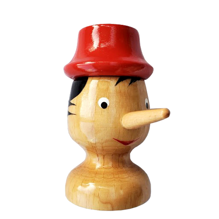 Pinocchio Desktop Pencil Holder – Kid Gifts Cute Wooden Pinocchio Head for Children