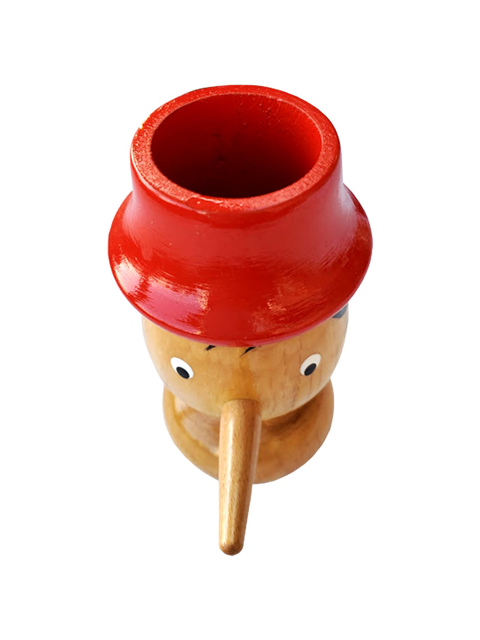 Pinocchio Desktop Pencil Holder – Kid Gifts Cute Wooden Pinocchio Head for Children