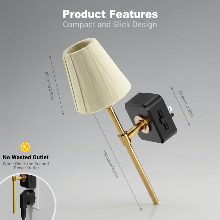 Pleated Fabric Cover Plug-In Night Light - [lohasled]
