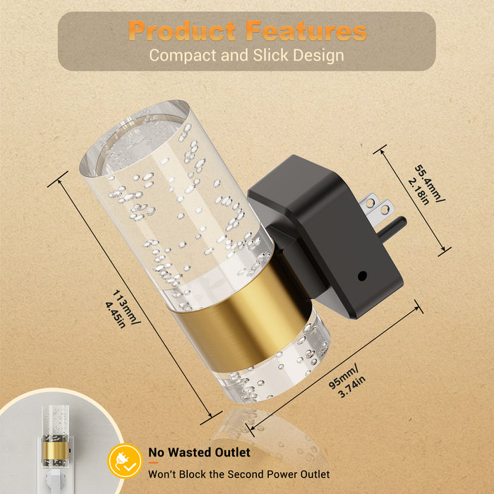 Plug-in Night Light Acrylic Bubble Style - [lohasled]