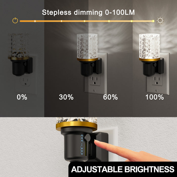 Plug-in Night Light Crystal Diamond Style - [lohasled]