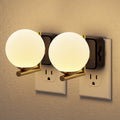 Plug-in Night Light white ball shaped lampshade - [lohasled]