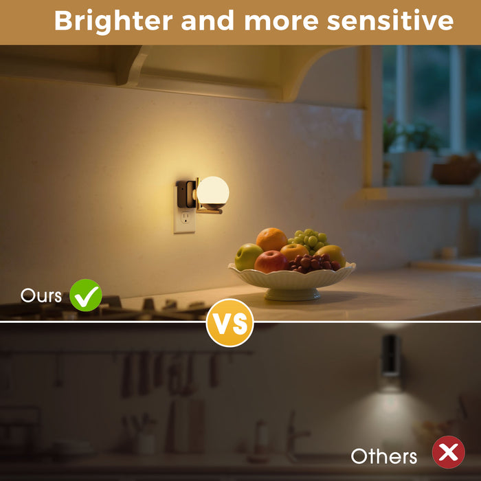 Plug-in Night Light white ball shaped lampshade - [lohasled]