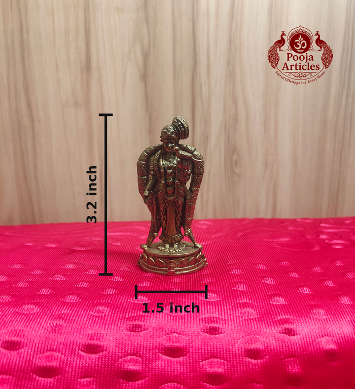 Premium Brass Andal Idol 3.2 Inch