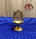 Premium Brass Astalakshmi Diya 4.8 Inch Pooja Articles