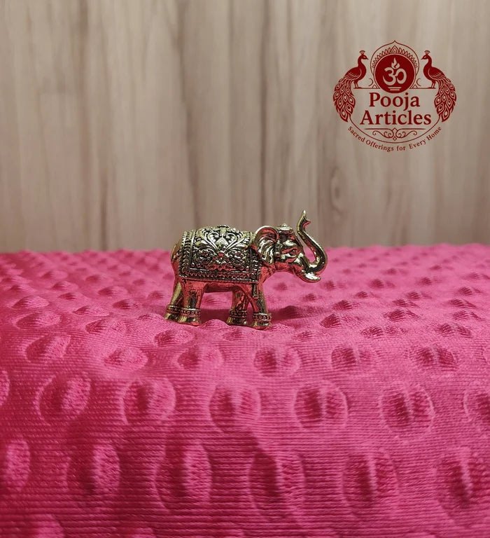 Premium Brass Elephant Idol 1.5 Inch