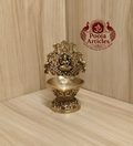 Premium Brass Gaja Lakshmi Vilakku 4 Inch