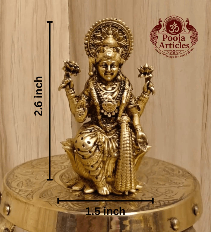 Premium Brass Lakshmi Statue 2.6 Inch