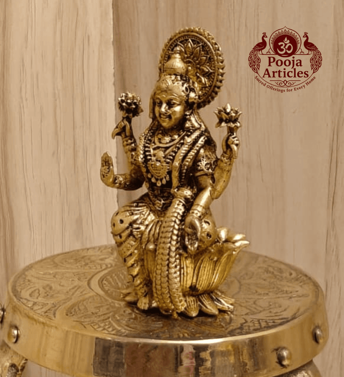 Premium Brass Lakshmi Statue 2.6 Inch