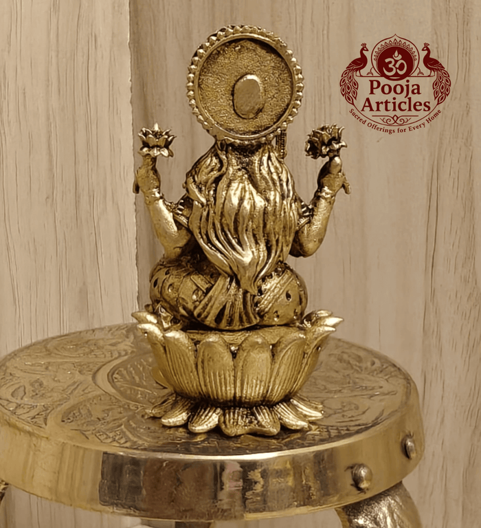 Premium Brass Lakshmi Statue 2.6 Inch Pooja Articles