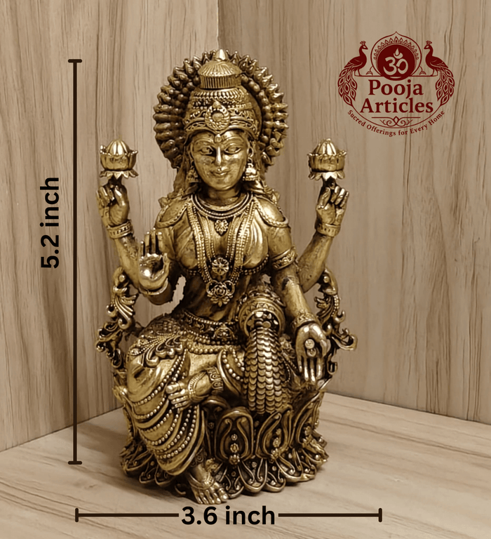 Premium Brass Lakshmi Statue 5.2 Inch