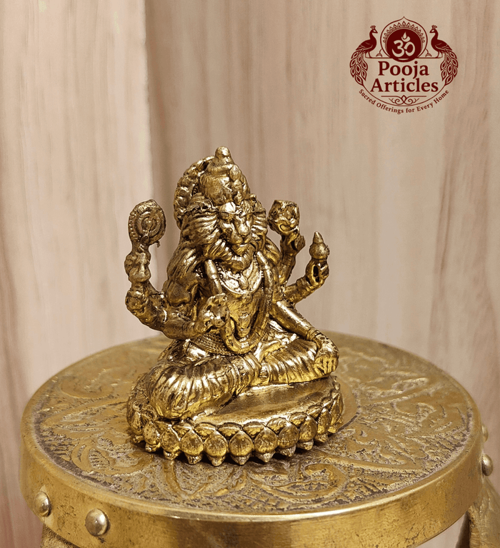Premium Brass Narasimha Statue 1.7 Inch Pooja Articles