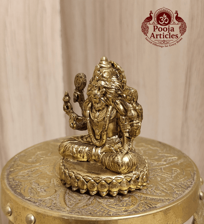Premium Brass Narasimha Statue 1.7 Inch Pooja Articles