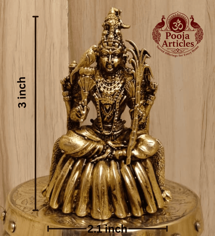 Premium Brass Rajarajeshwari Statue 3 Inch