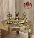 Premium Brass Shankh Chakra Namah Idol 1.5 Inch