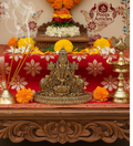 Premium Brass Tirupati Balaji with Gajalakshmi Statue 3 Inch