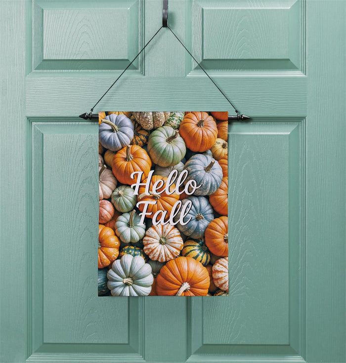 Polyester pumpkin bunch garden flag outdoor safe for farmhouse traditional fall home decor from Magnolias Home Decor