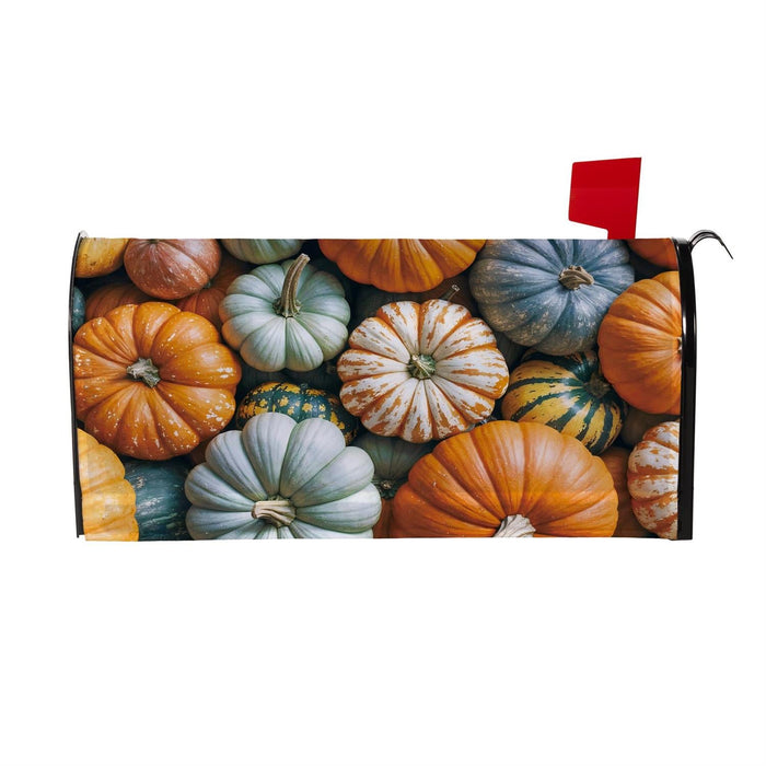 Polyester pumpkin bunch mailbox cover outdoor safe for farmhouse traditional fall home decor from Magnolias Home Decor