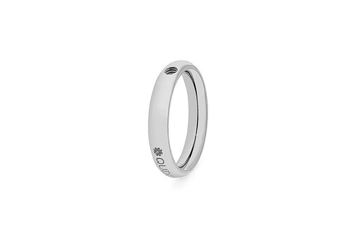 Qudo silver stainless steel interchangeable basic ring for everyday gift from Magnolias Home Decor