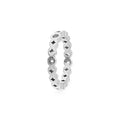 Qudo silver stainless steel interchangeable Melara leaf ring for everyday gift from Magnolias Home Decor