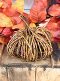 Twig raven small vine pumpkin accent 6 x 15 inch for farmhouse traditional fall home decor from Magnolias Home Decor