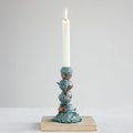 Resin Stacked Acorns Taper Holder
