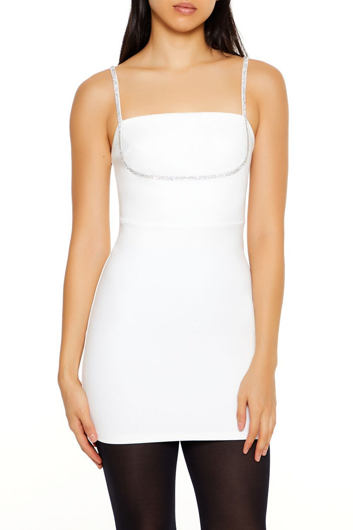 Rhinestone-Trim Cami Mini Dress