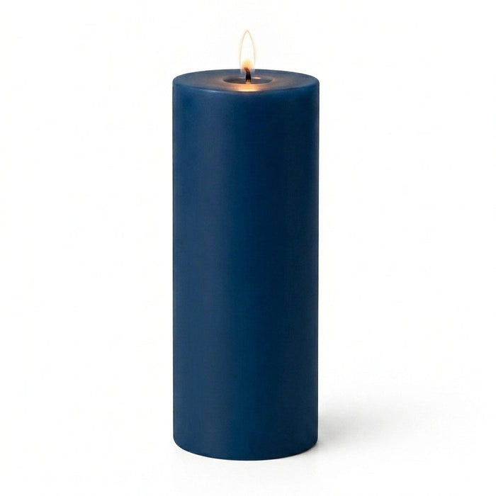 Richland 4" x 12" Navy Blue Pillar Candle