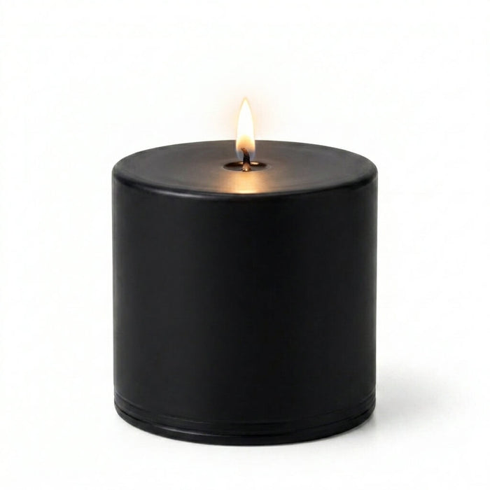 Richland 4" x 4" Black Pillar Candle