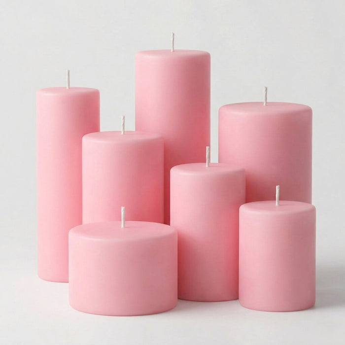 Richland 4" x 6" Pink Pillar Candle