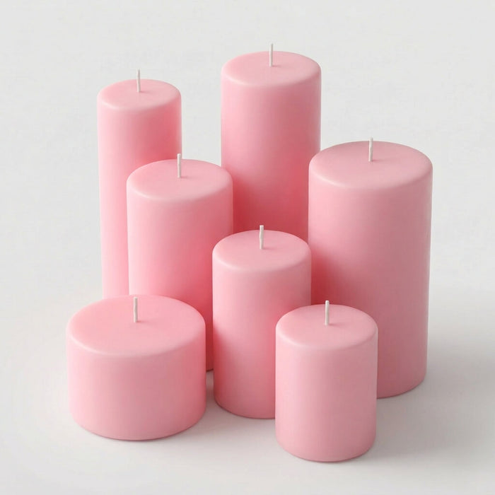 Richland 4" x 6" Pink Pillar Candle