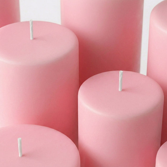 Richland 4" x 6" Pink Pillar Candle