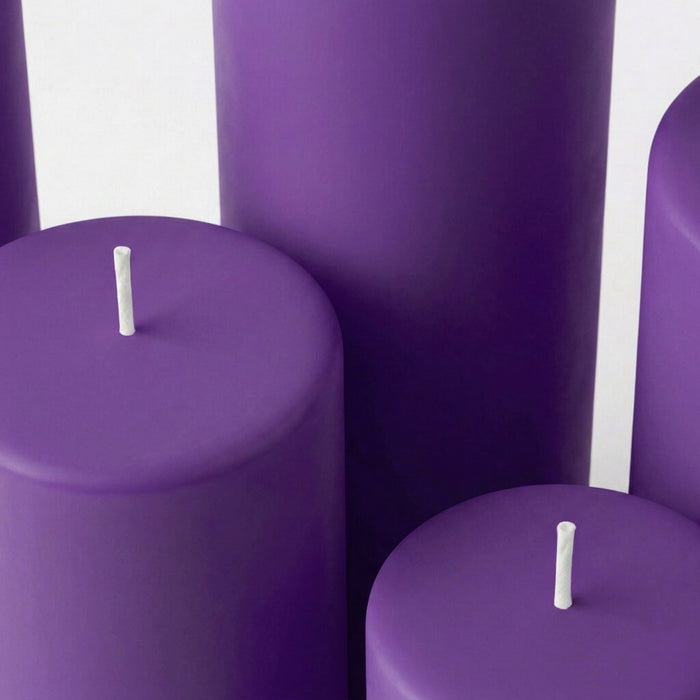 Richland 4" x 9" Purple Pillar Candles Set of 6