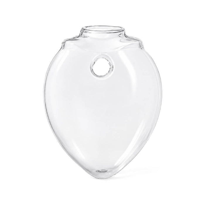 Clear glass Haven Wall Vase with a teardrop shape for wall mounting