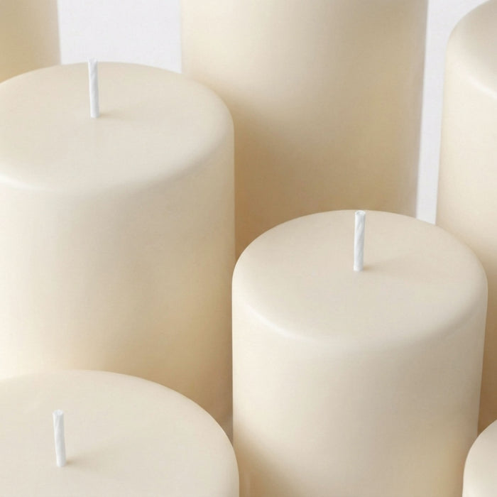Richland Pillar Candle 3"x6" Light Ivory Set of 12