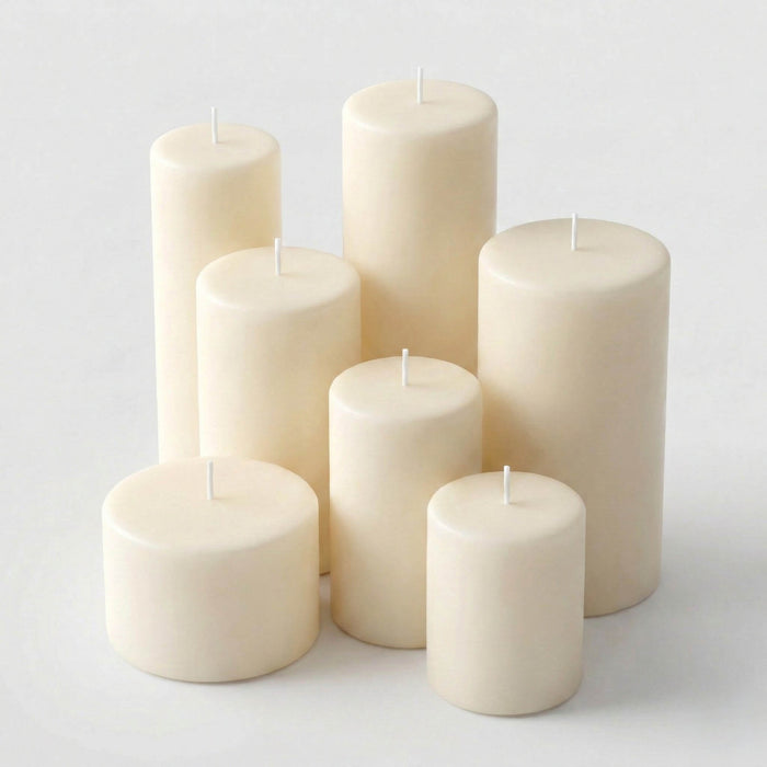 Richland Pillar Candle 3"x6" Light Ivory Set of 6