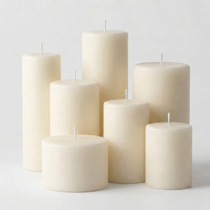 Richland Pillar Candles 3"x6" Light Ivory Set of 24