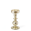 8.5" unique mercury bubble pillar candle holder on a white backdrop
