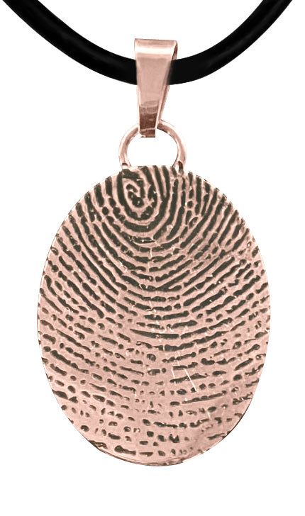Rose Gold Infinity Fingerprint Pendant - IUINFP103
