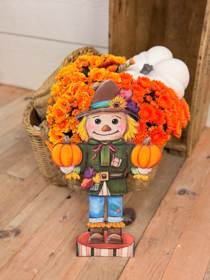 Scarecrow Nutcracker Garden Stake
