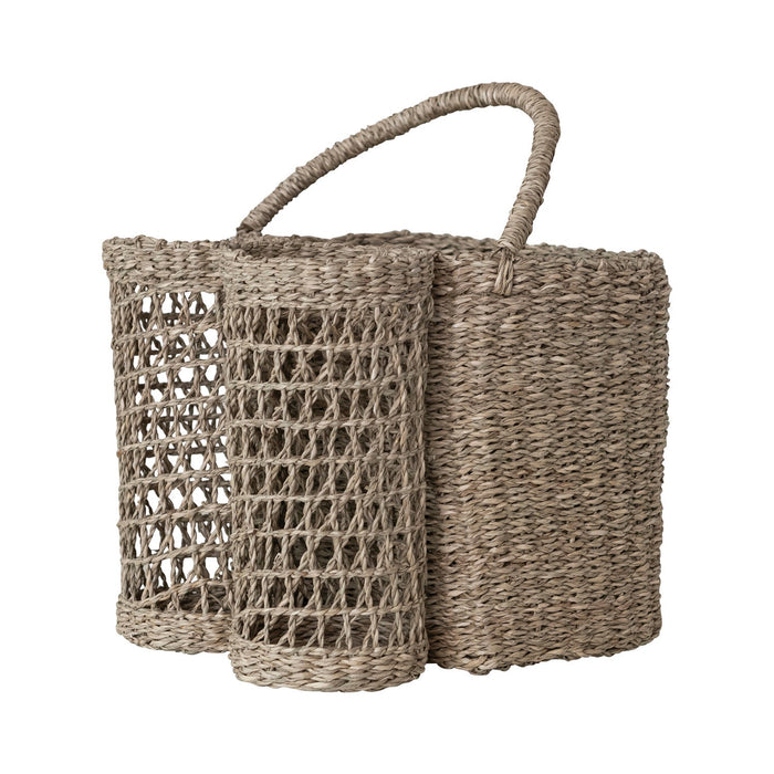 Seagrass Basket with Bottle Holders
