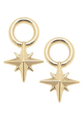Gold north star huggie charm for jewelry gift from Magnolias Home Decor