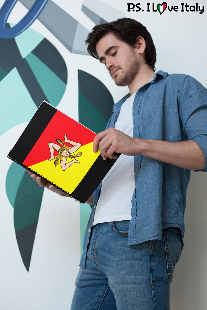 Sicilian Flag Spiral Bound Notebook
