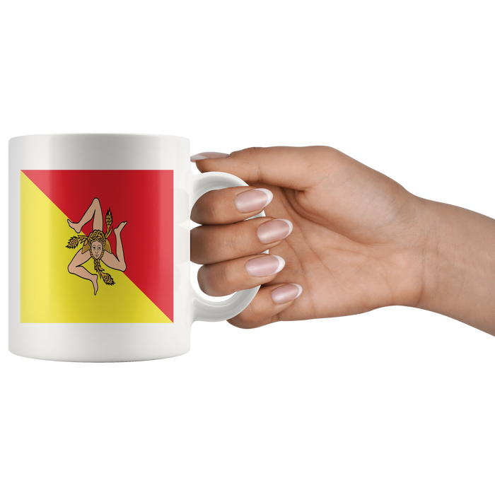 Sicilian Flag White 11oz Mug