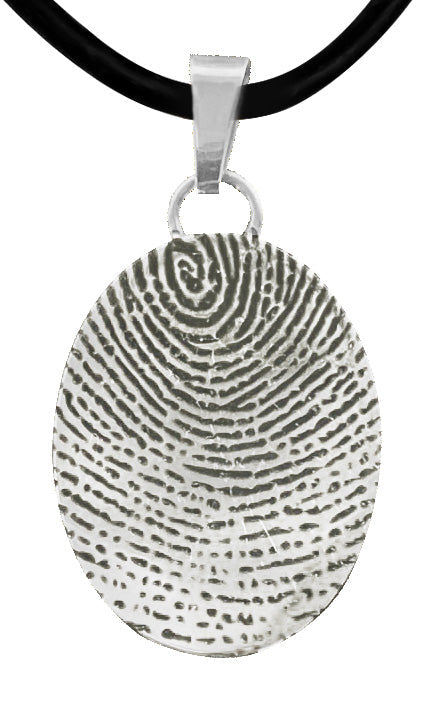 Silver Infinity Fingerprint Pendant - IUINFP104