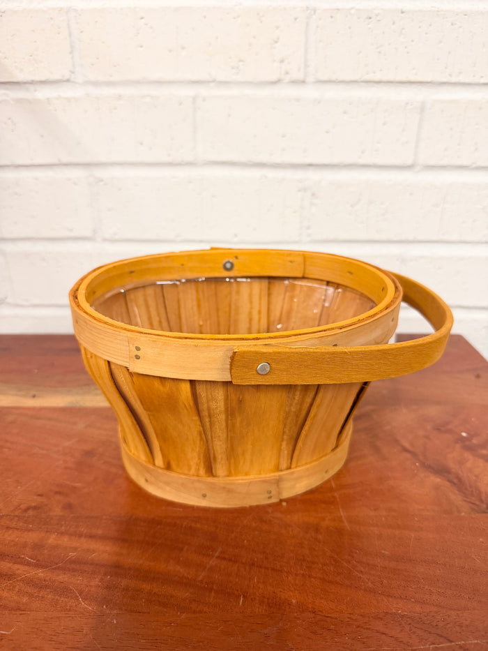 Slatwood Natural Basket with Handle & Liner - 3 Styles